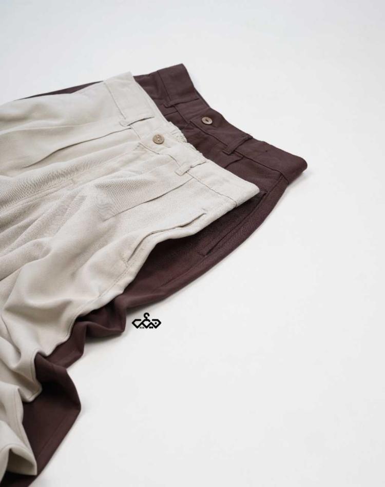 شلوار بگ کوتاه لینن (کد 2400)