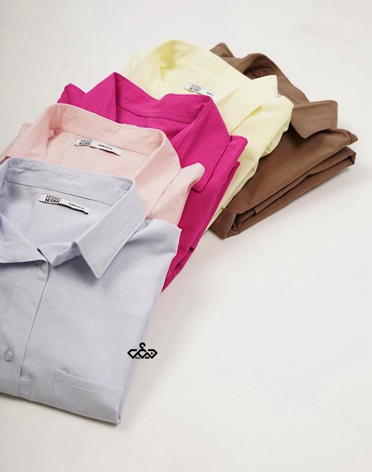 شومیز رنگی نیاک off (کد 1206)