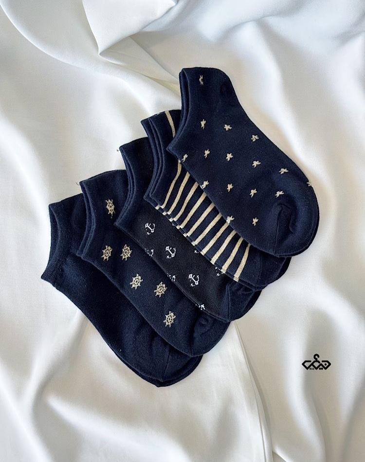 جوراب سورمه‌ای طرحدار (کد ۰۰۰۵۸)