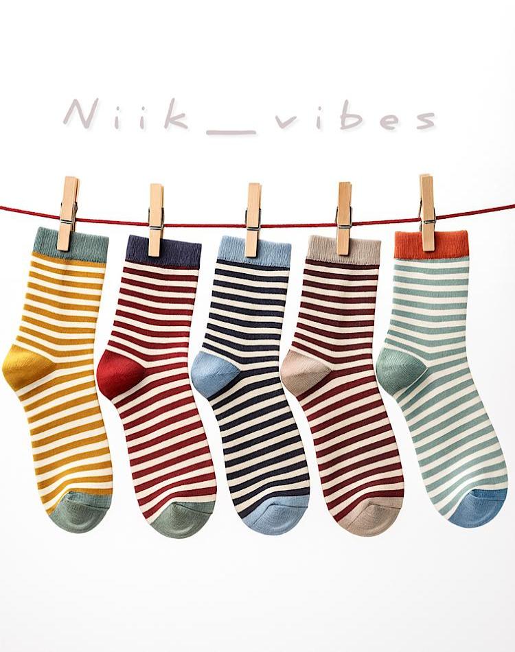 جوراب ساق بلند راه راه (کد 00101)