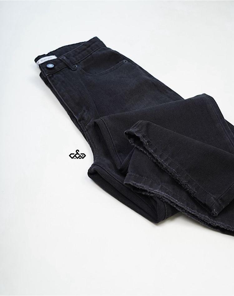 شلوار نیم بگ زغالی (کد 2563)