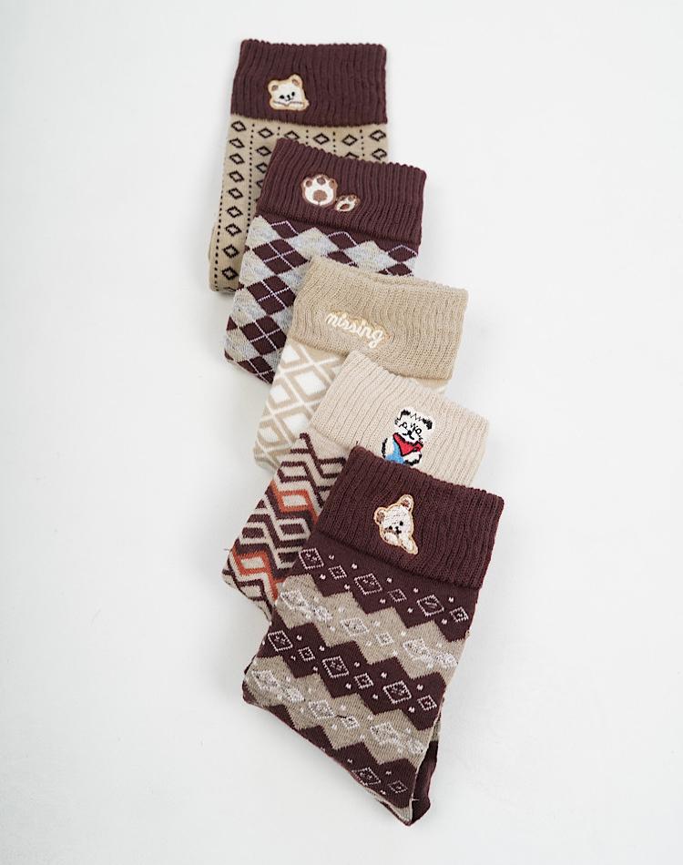 2_جوراب طرحدار تدی (کد 00322)