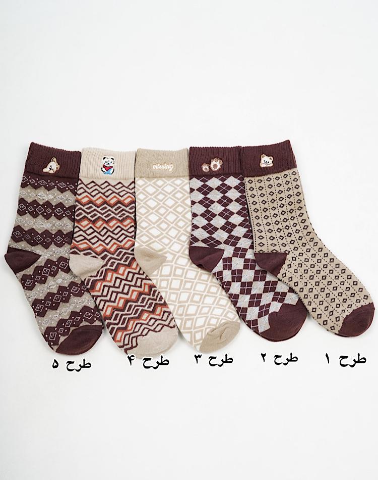 1_جوراب طرحدار تدی (کد 00322)