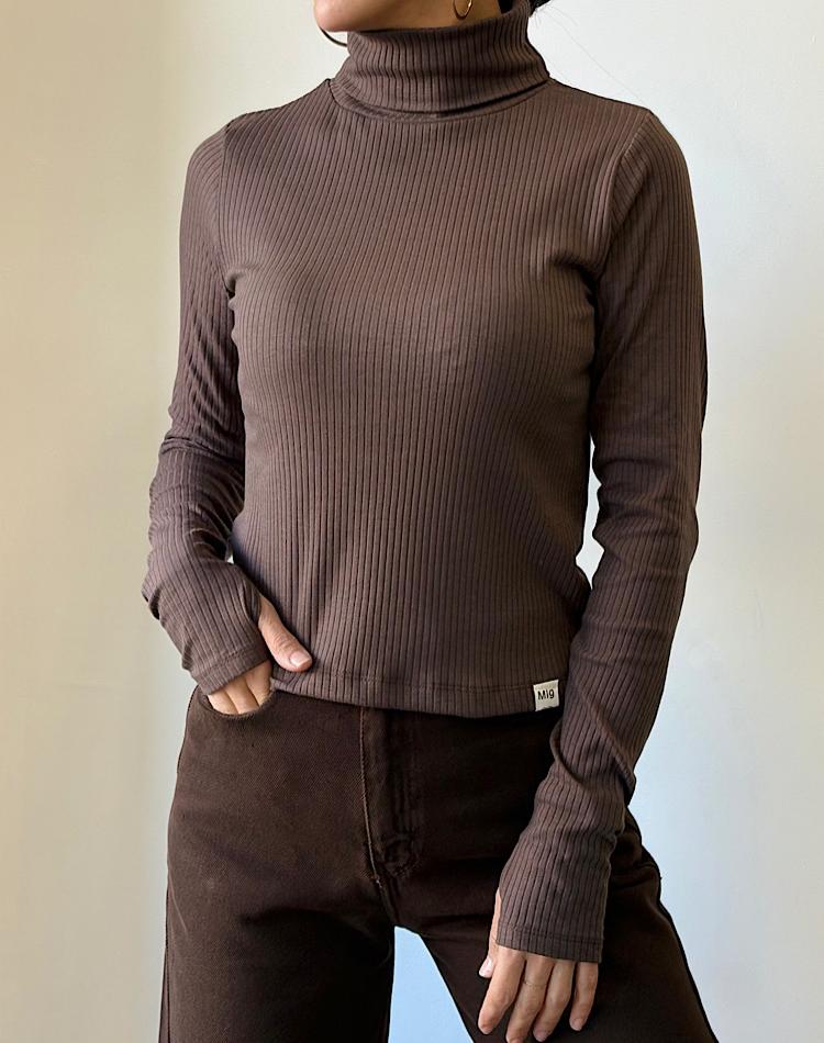 0_بلوز یقه اسکی کبریتی (کد 3272)