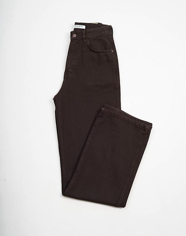 0_شلوار نیم بگ قهوه ای (کد 2604)